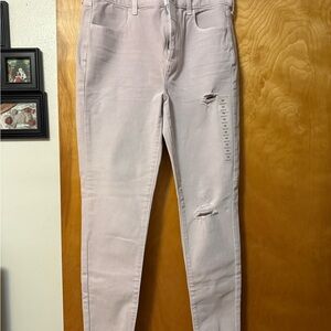 American Eagle Outfitters Light Pink Skinny Jeans